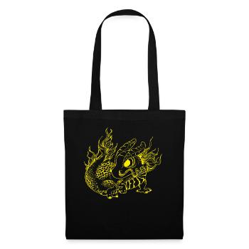 Kleiner Drache Kinder - Stoffbeutel - Schwarz - Vorne