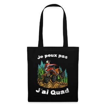 Je Peux Pas J'ai Quad - Sac en tissu - noir - Devant