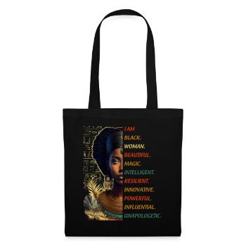 Belle Femme Noire Egypte Femme Fière Et Forte - Sac en tissu - noir - Devant