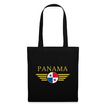 Ich liebe Panama, Eleganz Stil Design T-Shirt - Stoffbeutel - Schwarz - Vorne
