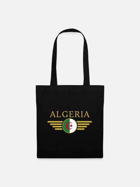 J’aime l’Algérie, T-Shirt Design Style Élégance - Sac en tissu - noir