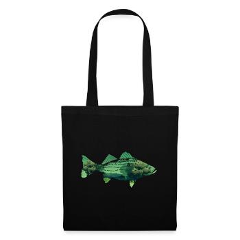 Nature Lovers Trees Fishing Gift Forest Fish - Tote Bag - black - Front