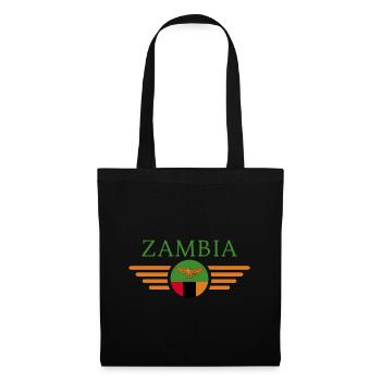 Ich liebe Sambia, Eleganz Stil Design T-Shirt - Stoffbeutel - Schwarz - Vorne