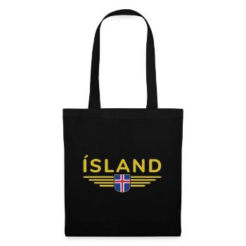 J’aime l’Islande Design T-Shirt Tenue - Sac en tissu - noir - Devant