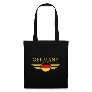 Ich liebe Deutschland, Eleganz Stil Design T-Shirt - Stoffbeutel - Schwarz - Vorne