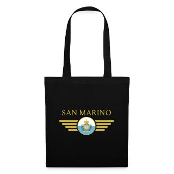 J’aime Saint-Marin, T-shirt design de style élégance - Sac en tissu - noir - Devant