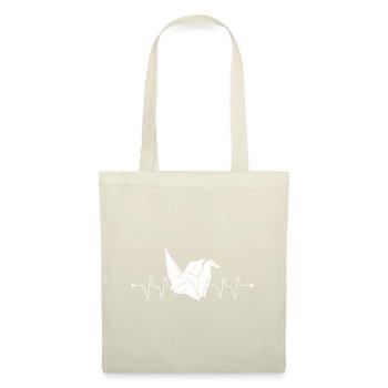 Paper Fold crane pulse frequency origami - Tote Bag - nature - Front