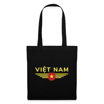 Fan du Vietnam, Tenue T Shirt Design - Sac en tissu - noir - Devant