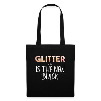 Cadeau de paillettes - Sac en tissu - noir - Devant