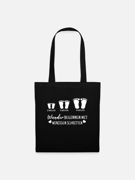 Kinderkrankenschwester Wunder Schritte - Shirt - Stoffbeutel - Schwarz