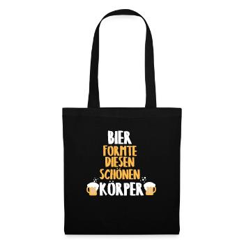 Bier formte diesen schönen Körper - Stoffbeutel - Schwarz - Vorne