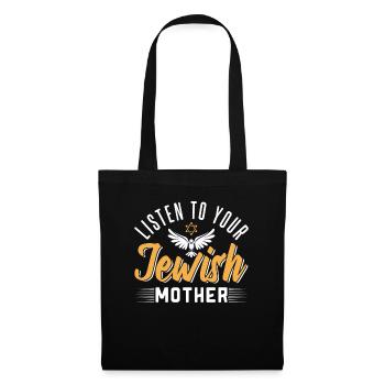 Listen to your jewish mother - Stoffbeutel - Schwarz - Vorne