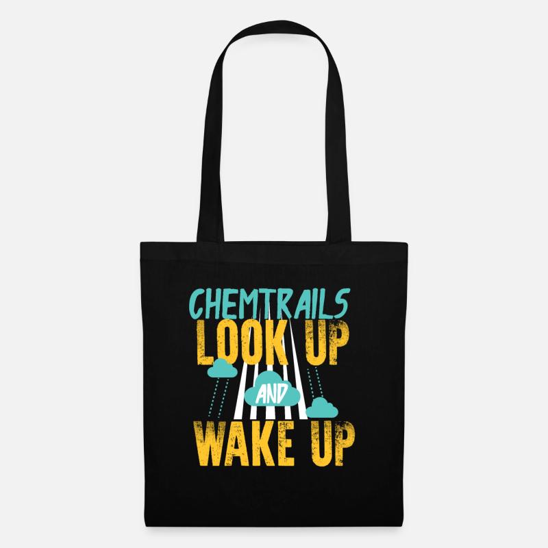 Chemtrails Verschwörungstheorie - Stoffbeutel - Schwarz