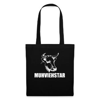 Muhviehstar Landwirt - Stoffbeutel - Schwarz - Vorne