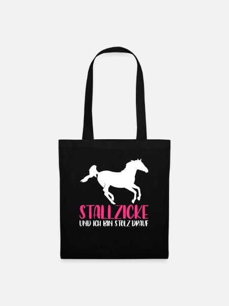 Stallzicke und ich bin Stolz drauf - Stoffbeutel - Schwarz