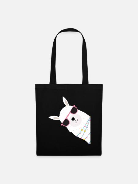 Christmas alpaca - Tote Bag - black