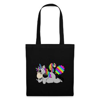 péter péter licorne - Sac en tissu - noir - Devant