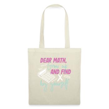 Fille de cadeau de mathématiques mathématiques - Sac en tissu - nature - Devant