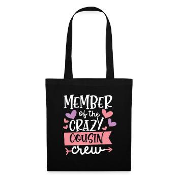 Idée cadeau cousin fou - Sac en tissu - noir - Devant