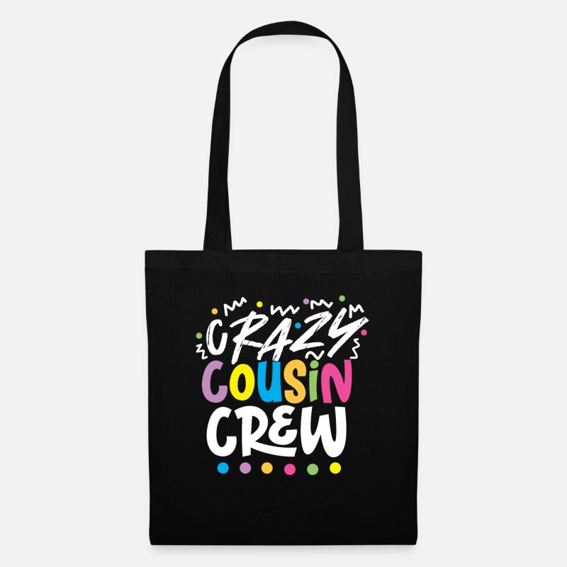 Verrückte Cousine Cousin Crew - Stoffbeutel - Schwarz
