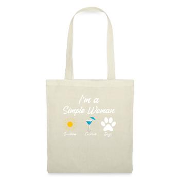 I am simple woman - Stoffbeutel - Natur - Vorne