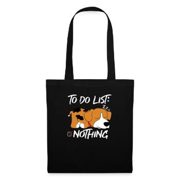 To do list nothing dog cute gift - Tote Bag - black - Front