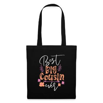 Beste Große Cousine Großcousine Geschenk Mädchen - Stoffbeutel - Schwarz - Vorne