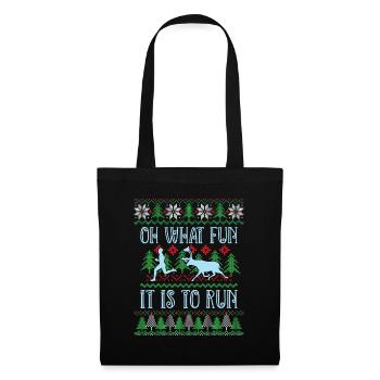 Oh what fun it is to run - ugly sweater run 5k - Tote Bag - black - Front