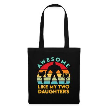 Awesome Like My Daughters Funny Fathers Day Gift - Tote Bag - black - Front