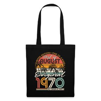 Août 1970 Vintage Anniversaire Rétro - Sac en tissu - noir - Devant