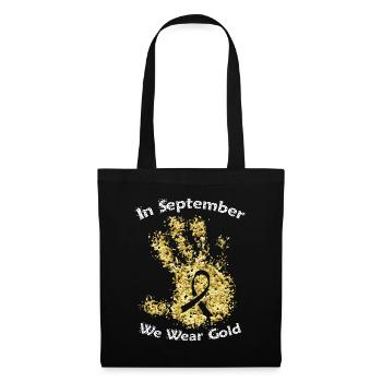 Septembre We Wear Gold Sensibilisation au cancer infantile - Sac en tissu - noir - Devant