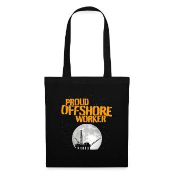 Fier travailleur offshore - Sac en tissu - noir - Devant