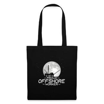 Fier travailleur offshore - Sac en tissu - noir - Devant