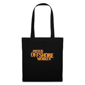Fier travailleur offshore - Sac en tissu - noir - Devant