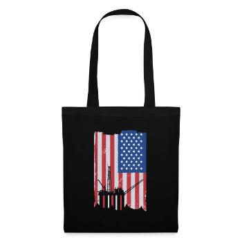 Offshore Life USA Flagge - Stoffbeutel - Schwarz - Vorne