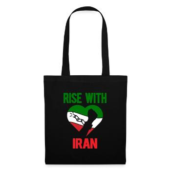 Rise with Iran - Women Life Freedom Iran - Tote Bag - black - Front