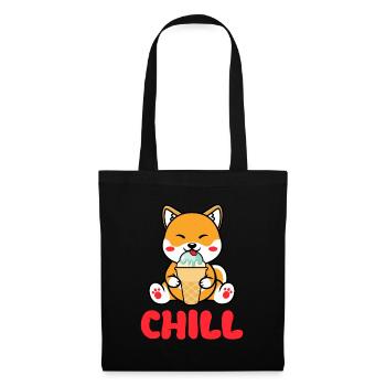 Cool Shiba Inu Dog Retro Summer Design Chill - Tote Bag - black - Front