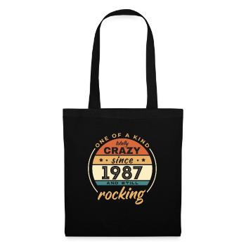 Unique en son genre totalement fou depuis 1987 Rocking - Sac en tissu - noir - Devant