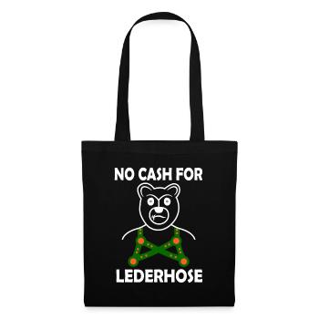 Lustiges Volksfest-Design Ich liebe Lederhosen - Stoffbeutel - Schwarz - Vorne