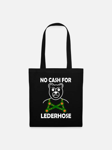 Lustiges Volksfest-Design Ich liebe Lederhosen - Stoffbeutel - Schwarz