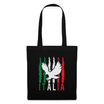 Fiers Italiens dictons aigle drapeau italien - Sac en tissu - noir - Devant