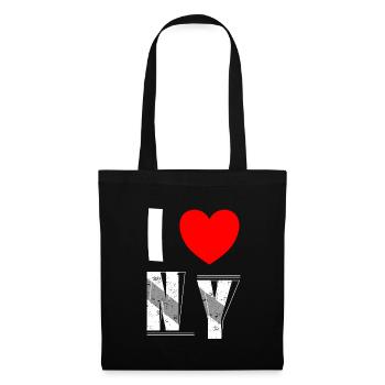 J’aime NY New York Liebe USA Fan - Sac en tissu - noir - Devant