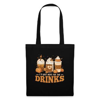 I ́m Just Here For The Drinks - Party Alcohol - Tote Bag - black - Front