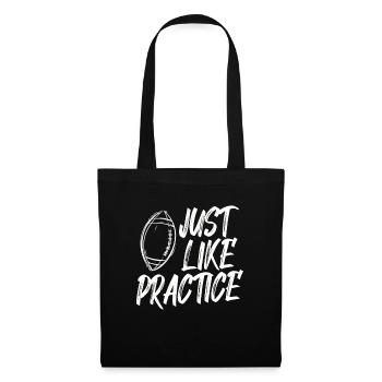 Just Like Practice American Football - Stoffbeutel - Schwarz - Vorne