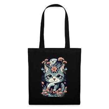 cute kawaii kitten japan - Tote Bag - black - Front