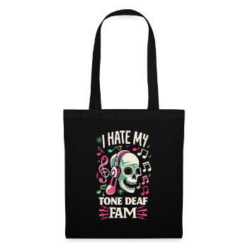 JE DÉTESTE MA FAMILLE SOURDE - Sac en tissu - noir - Devant