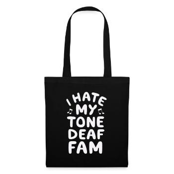 JE DÉTESTE MA FAMILLE SOURDE - Sac en tissu - noir - Devant