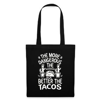 T-shirt Tacos & Adventure – Dangereusement bon ! - Sac en tissu - noir - Devant