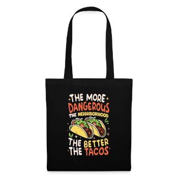 T-shirt Tacos & Adventure – Dangereusement bon ! - Sac en tissu - noir - Devant