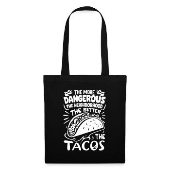 T-shirt Tacos & Adventure – Dangereusement bon ! - Sac en tissu - noir - Devant